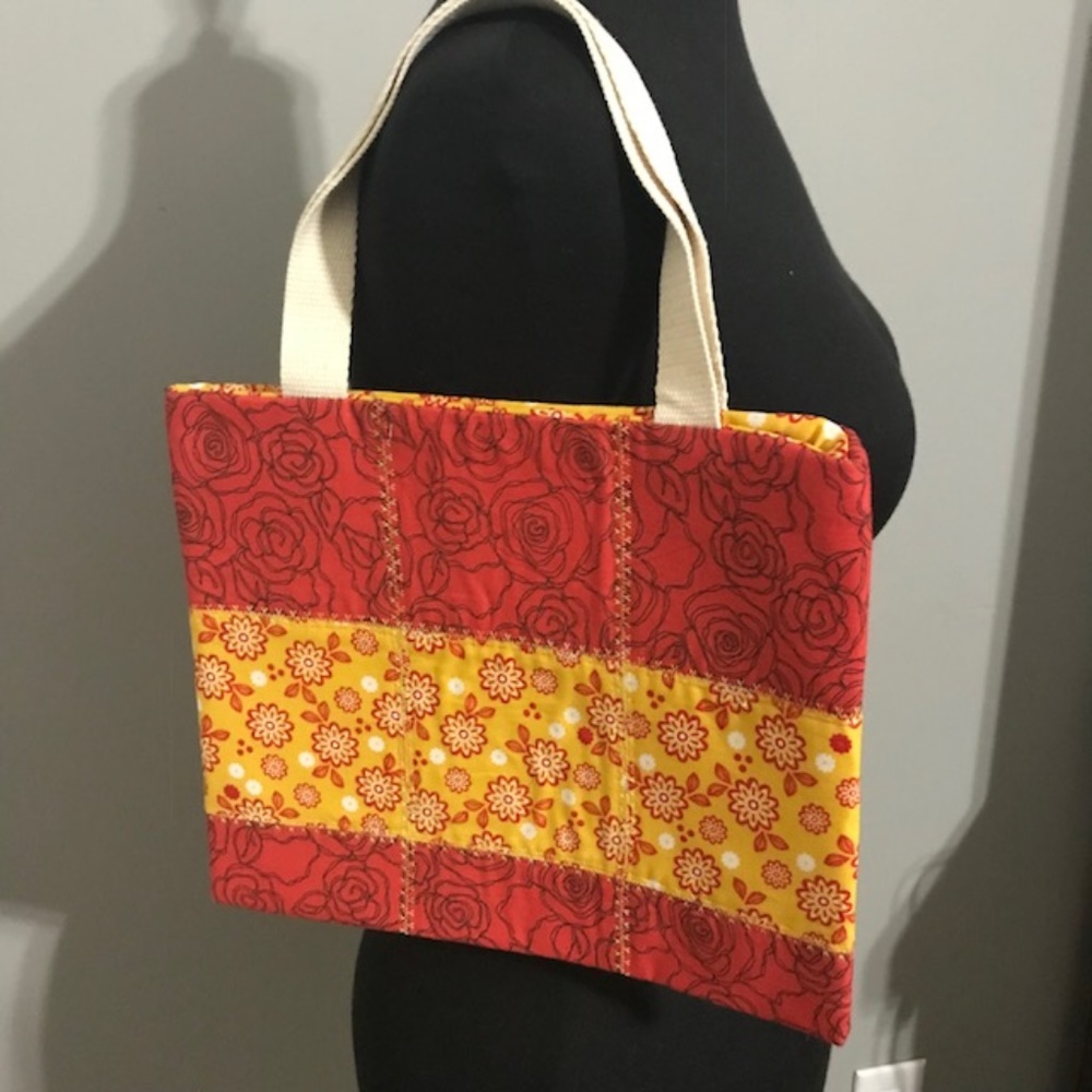 Handmade Small Girls Quilted Tote Bag